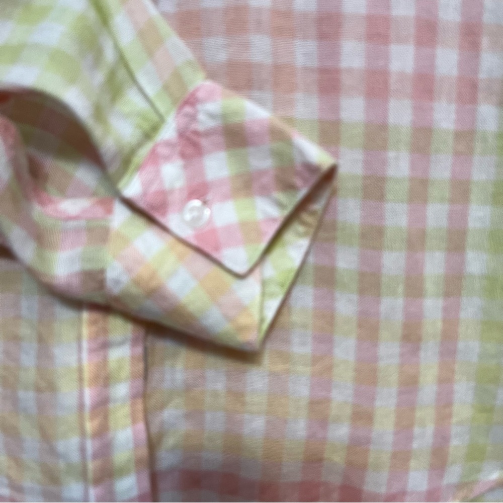 Rails Charli Lemon Raspberry Linen Blend Plaid Bl… - image 4
